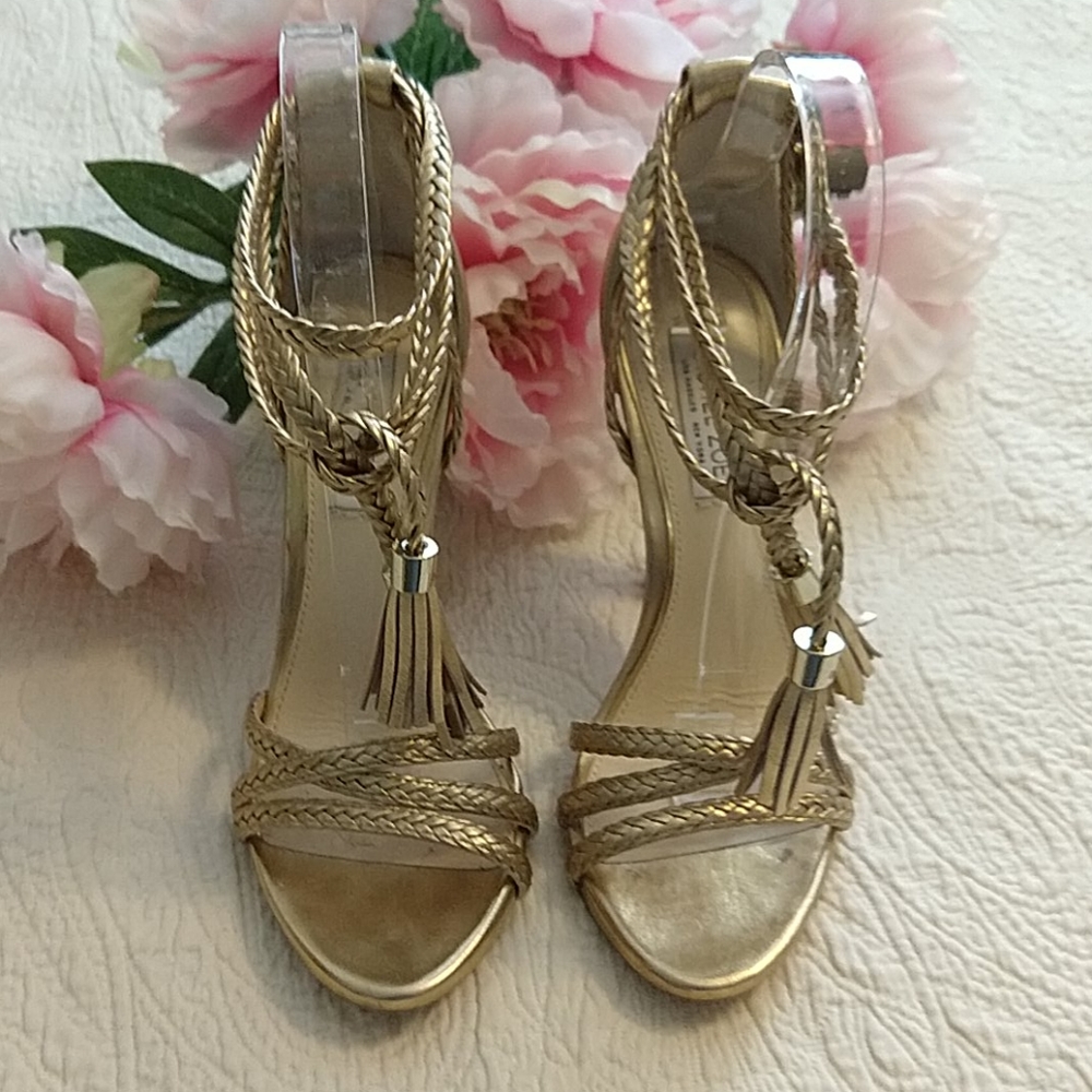 Rachel Zoe Odette Gold Sandal Sz. 6 - Picture 3 of 10